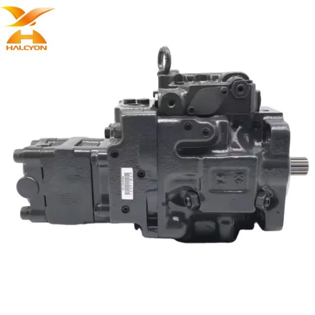Side view of hydraulic pump assembly