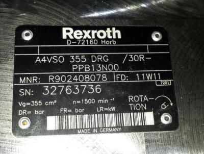 中国 Rexroth A4VSO355シリーズ ピストン・ポンプA4VSO355DR/30R-PPB13N00の標準的な利用できる 販売のため