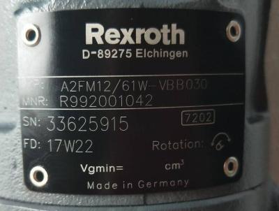 China El pistón axial de Rexroth R992001042 A2FM12/61W-VBB030 fijó el motor en venta