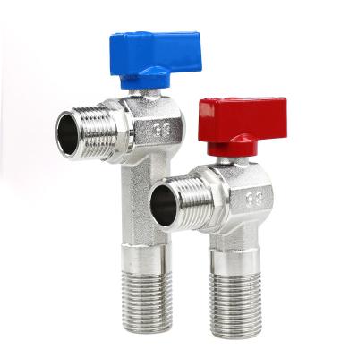China 90 Degree Chrome Plated Angle Valve 1/2 inch Seat Ball Valve For Bathroom Toilet for sale