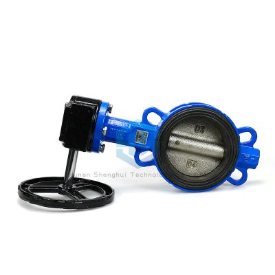 China Manual Electric Motorized Valve 2 Inch - 8 Inch Ductile Iron Wafer Butterfly Valve for sale