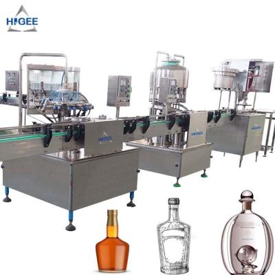 China Alcohol Liquor Vodka Filling Machine For Glass Bottles With 0.75kw Power for sale