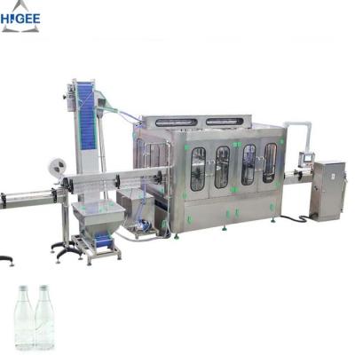 China 400ml glass bottle water filling machine with ring pull cap carbonated soda water filling soft drink machinery filling m for sale