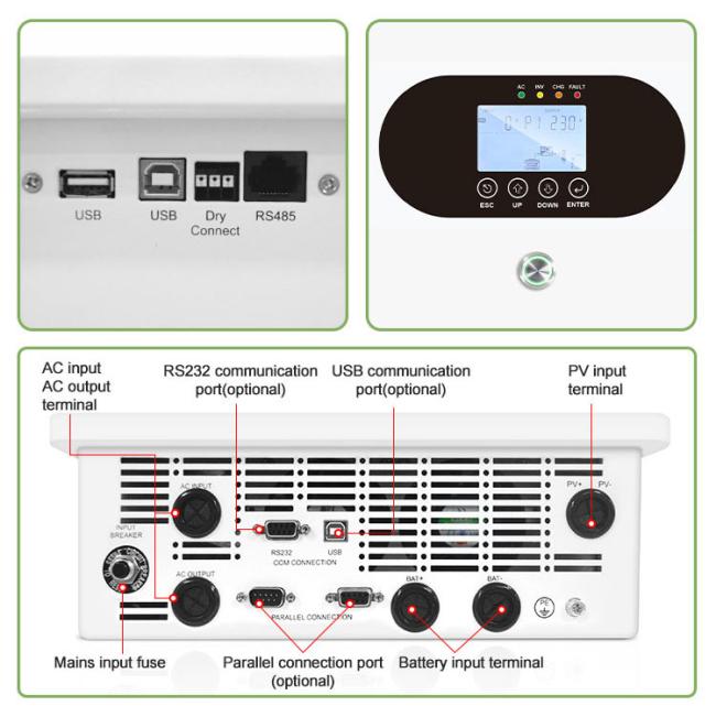 parallel solar inverters exterior