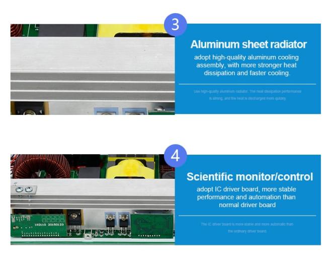 2500w pure sine wave inverter aluminum sheet radiator