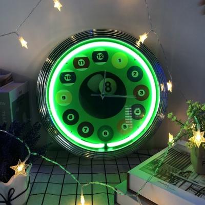 China Green Saa  Neon Light Clocks 130v Ac Round Neon Clock Shell Transformer for sale