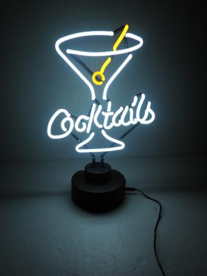 China 25x25cm Tabletop Neon Light 12v Led Neon Rope Light UL Cocktails for sale