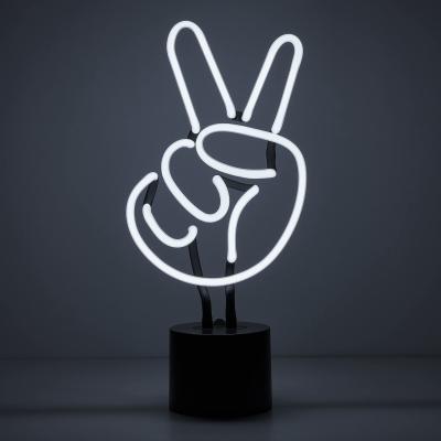 China Peace 14.5 Inches Neon Light Desk Lamp Neon Light Sculpture UL for sale