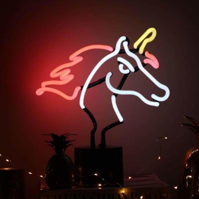 China Unicorn 11x12 Neon Light Desk Lamp Led Neon Table Lamp ABS AC110 for sale