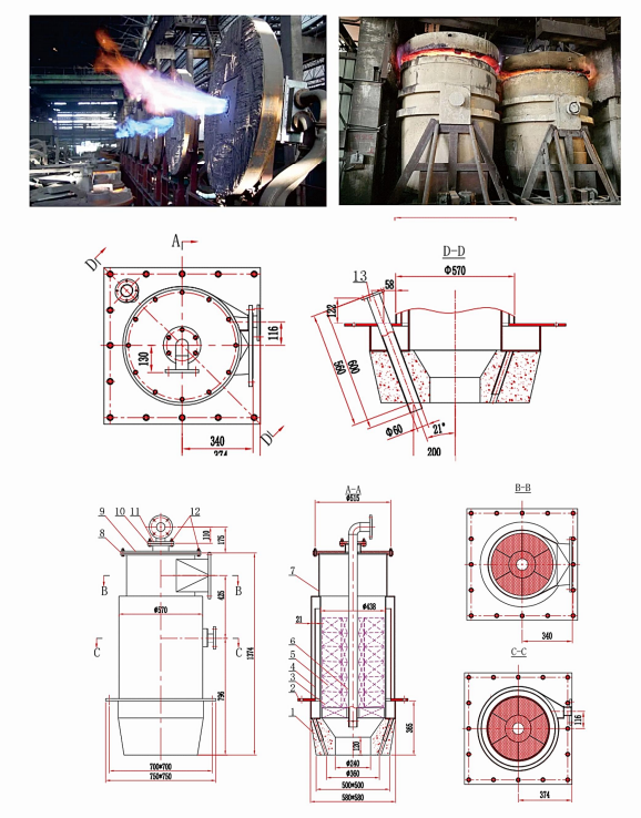 Honeycomb ceramic regenerator for ladle and tundish preheaters