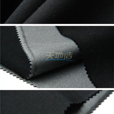 China Black 280gsm Meta Aramid Fiber Fabric 93/5/2 With PU Coating for sale