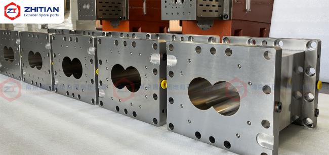 temperature control twin screw barrel