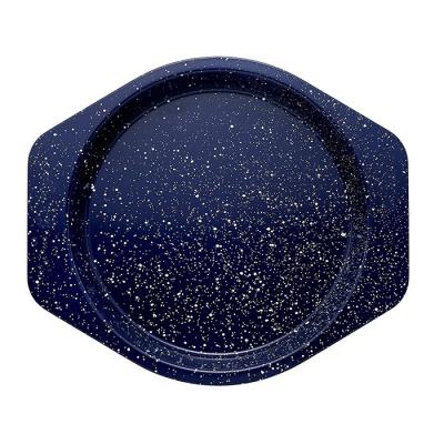China Speckle Bakeware 9-Inch Round Cake Pan Deep Sea Blue Speckle Marble coating bakeware baking pan for sale