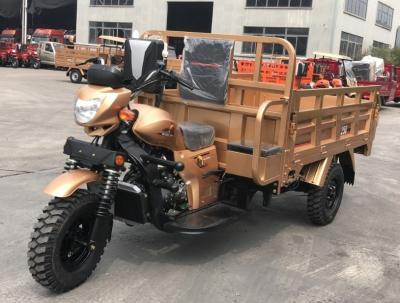 China Three Wheel Motorcycle Scooter Cargo Tricycle Trike Petrol Type With Driver Cabin Water Cooling for sale