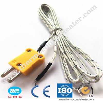 China Mineral Insulated Cable Simple Point Probe K Type Thermocouple With Plug for sale
