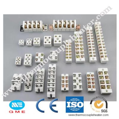 China 15A 25A 30A 50A 2 Way Ceramic Terminal Block 2 Pole Ceramic Connecting Terminals for sale