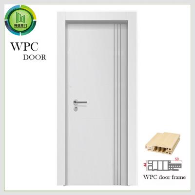 China Sound Insulation Interior Painting WPC Door 2050mm Length Bedroom Use for sale