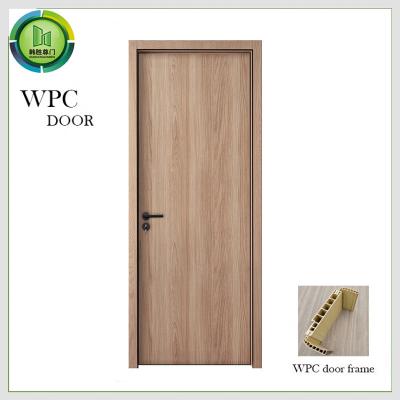 China PVC HDF Composite Residential WPC Doors Wooden Panel Design for sale