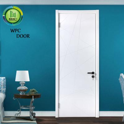 China Customized WPC Plain Door Soundproof Durable Painting Bedroom Use for sale