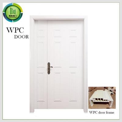 China ODM WPC Soundproof Wooden Sliding Door , Unequal Sliding Bathroom Door for sale