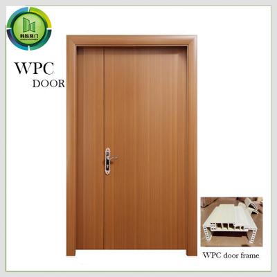 China Waterproof  Flat WPC Sliding Door Recyclable Unequal Type For Bathroom for sale