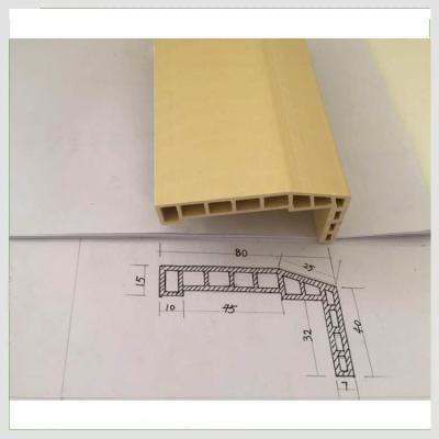 China Borde biselado clasificado WPC de puerta de la termita del marco del fuego interno resistente del arquitrabe en venta