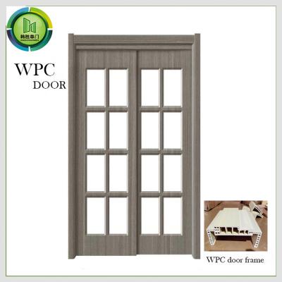 China Interior WPC Sliding Door Doors Fire Resistant Outward open Direction Kitchen Use for sale