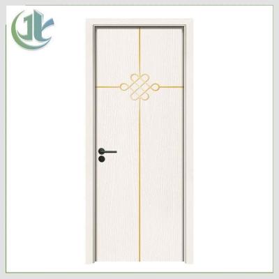 China Modern Solid Wood Residential WPC Doors PVC Customized Anti Flaming Features for sale