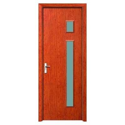 China Waterproof and Stylish Internal Door WPC Glass Door for Your Home Upgrade for sale
