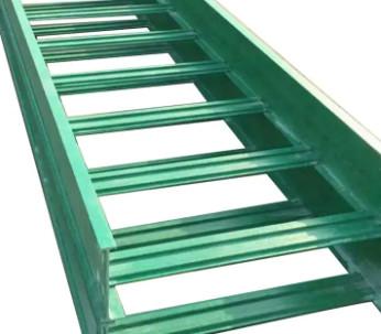 China Green Solid FRP Ladder Type Cable Tray Non Combustible High Flexibility for sale
