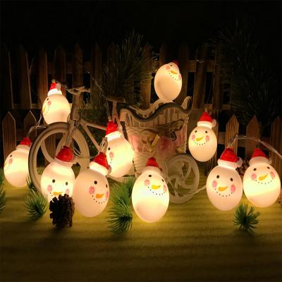 China Roundty Snowman Head String Lamp Decor Christmas Tree Decoration Santa Clause Led ball Light à venda