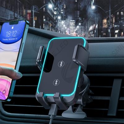 China One Hand Touch Mobile Phone Accessories, Car Phone Holder Air Vent Mount Cell Phone Holder with Wireless Charging Te koop