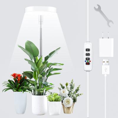 China USB color full spectrum LED circle Grow Light Height Adjustable Growing Lamp with Auto On/Off Timer 4/8/12H for sale