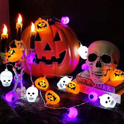China LED Pumpkin Ghost Halloween Skull with Battery-Powered String Light halloween solar lights for Halloween Party Decoration en venta