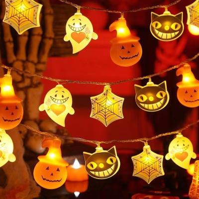 China Halloween String Lights LED Pumpkin Pumpkin Ghost Skeleton Spider Lights Battery for Halloween Indoor Outdoor Decorations à venda