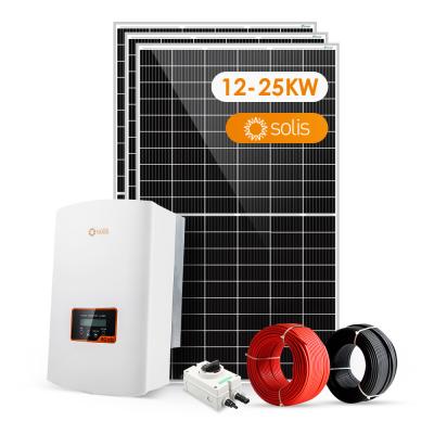 China Grid Tie Home Battery System 12KW 25KW Solar System For Commercial Use for sale