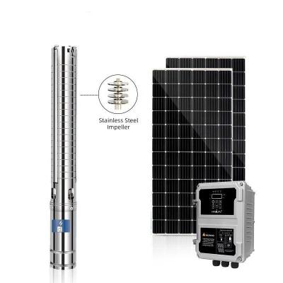 China 180M Screw Solar Water Pump For Water Submersible Agriculture Irrigation Deep Well Pump for sale