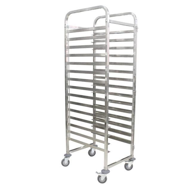 Stainless Steel Baking Pan Shelf 15-storey tiers cart Baking oven Gastronorm Food Tray Rack Trolley for kitchen Restaurant