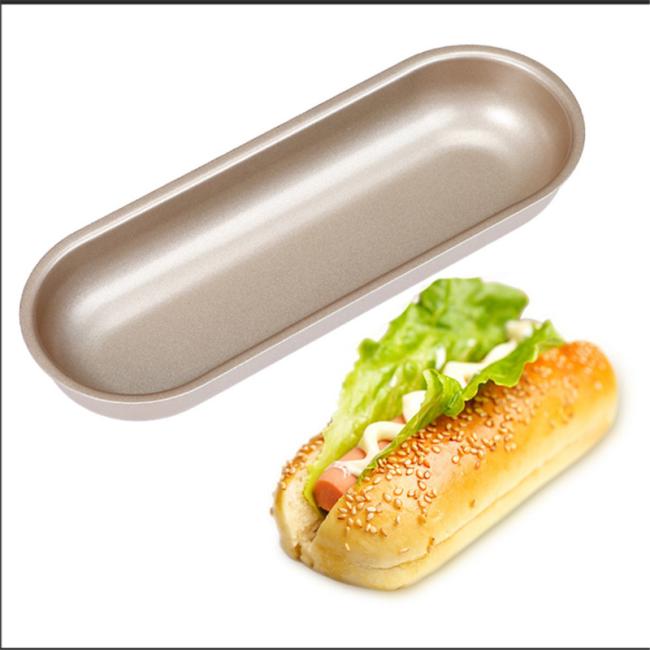 Rk Bakeware China- Aluminum Alloy Nonstick Hotdog Shaped Pan