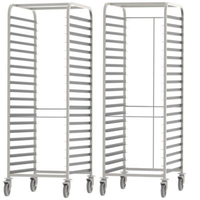 China RK Bakeware China-600*400 Stainless Steel Sinmag Double Oven Rack Baking Tray Trolley for sale