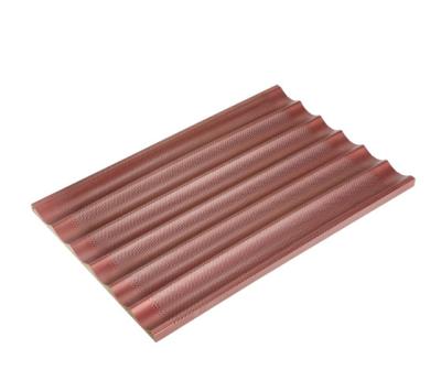 China 1.5mm Ptfe 900x700x44.5mm French Baguette Baking Tray for sale