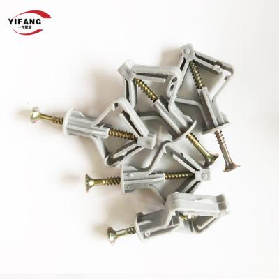 China Durable Drywall Rawl Plugs , Winged Plastic Anchors For Brick Anti Corrosion for sale