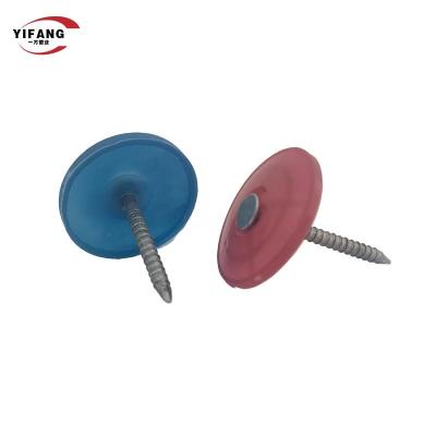 China Durable Metal Screw Plastic Cap Nails For House Wrap Aging Resistance Lightweight for sale