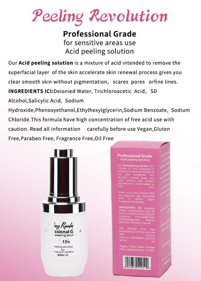 Peeling Solution Private Label High Quality Skin Exfoliating Oil Skin Peeling Serum