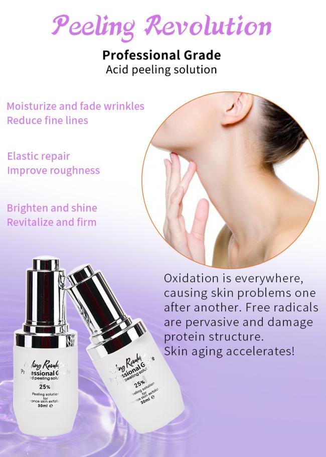 Professional Grade Acid Peeling Solution 25% Skin Peeling Serum for Sensitive Area Use