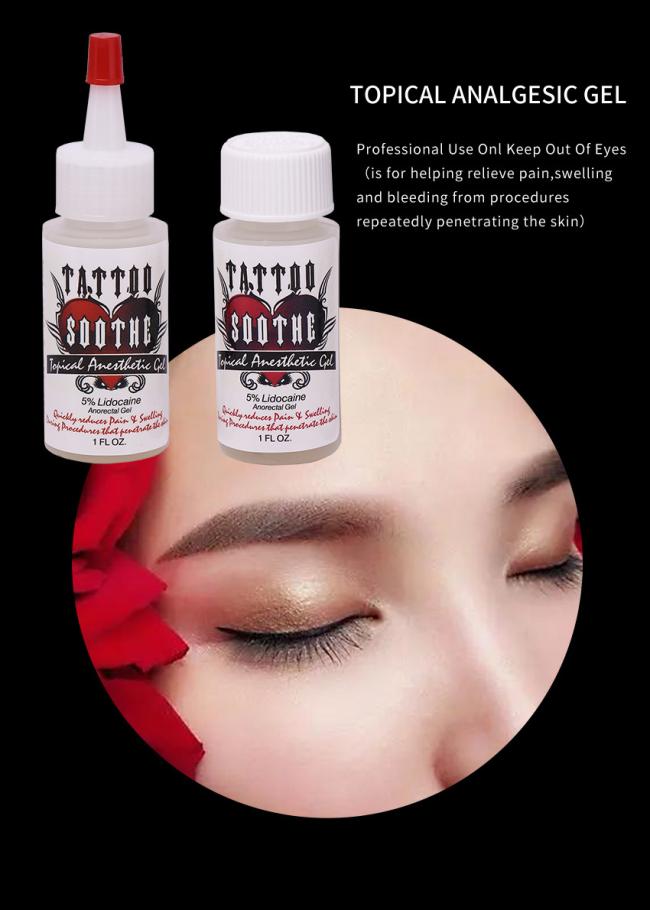 Soothe Tattoo Permanent Makeup Topical Analgesic Numb Gel Tattoo Microblading Anesthetic Pain Relief Gel