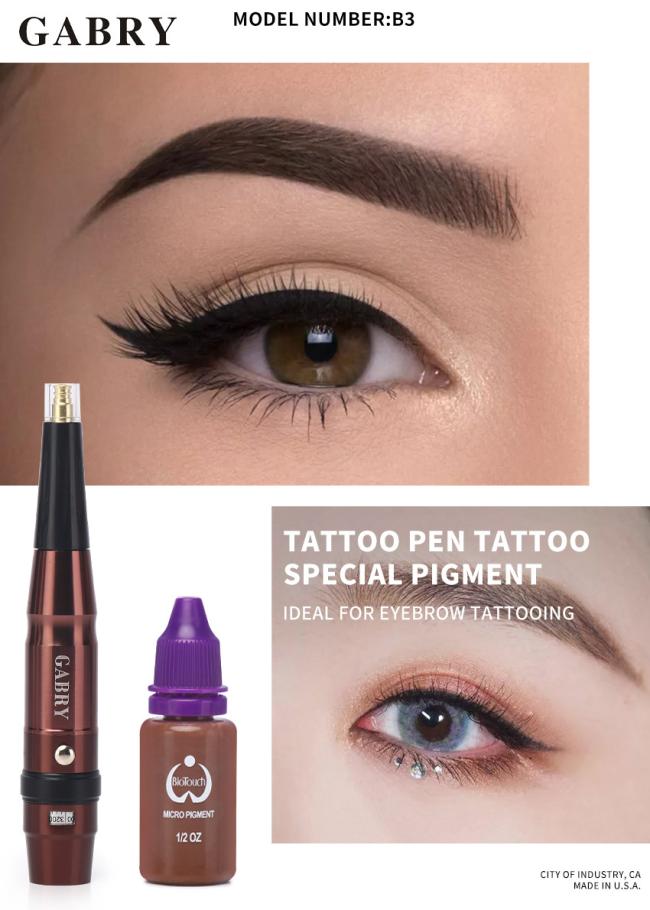 Permanent Makeup Machine Kit Eyebrow Tattoo Kit Microblading Pen for Eyebrow Lip Tattoo