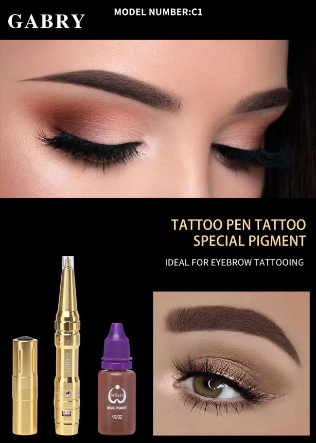 Factory OEM Wireless Permanent Makeup Tattoo Pen Kit with Battery Tattoo Machine Kit