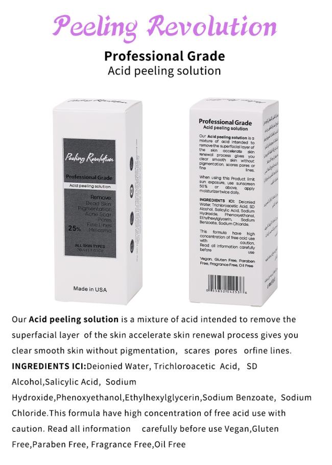 Organic Exfoliator Remove Dead Exfoliating Peeling Skin Liquid Face Acid Peeling Solution