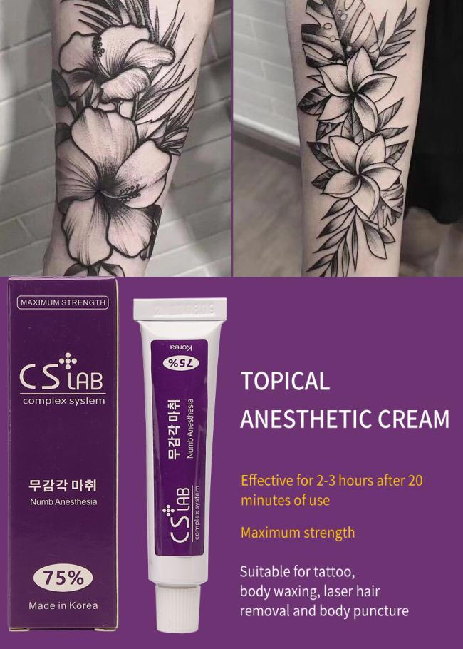 Cslab 75% Purple Tattoo Anesthetic Numb Cream Factory Price Numbing Ointment Tattoo Microblading Permanent Makeup